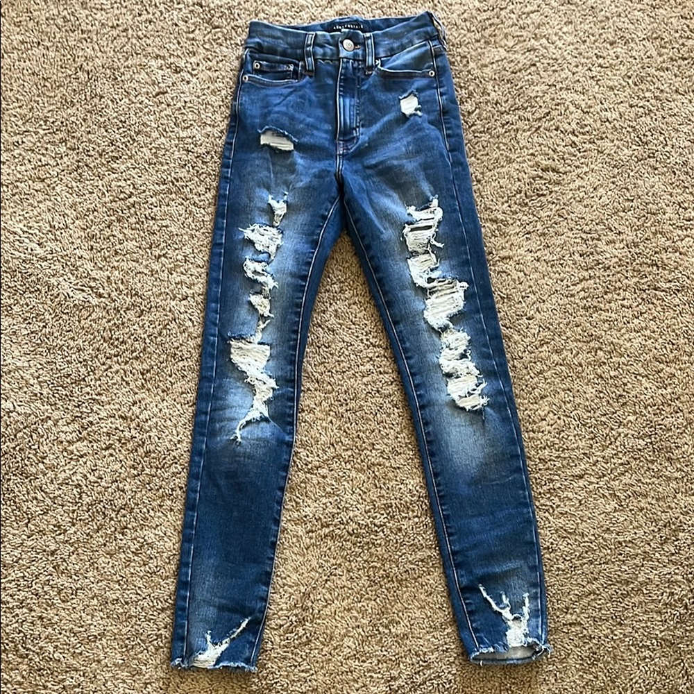 Distressed Blue Jeans for Women
